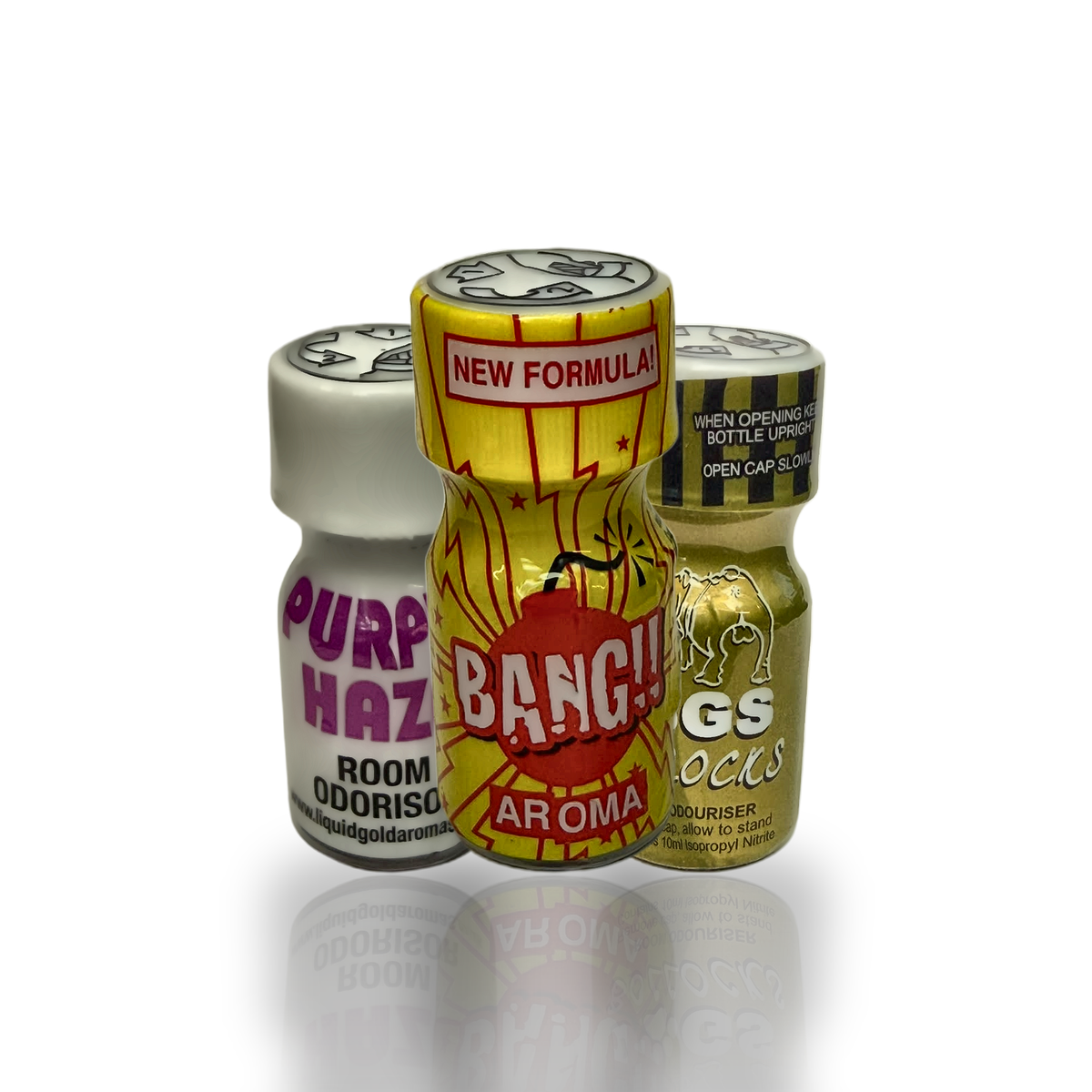 Classic Trio — three 10ml room odouriser bottles from Poppers and More