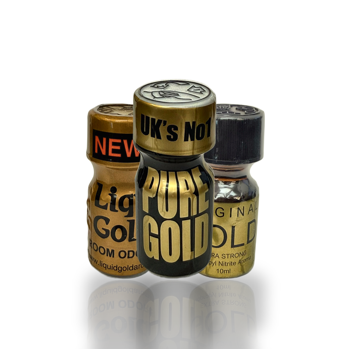 The Gold Trio 3 x 10ml — poppers multipack, room aromas, UK