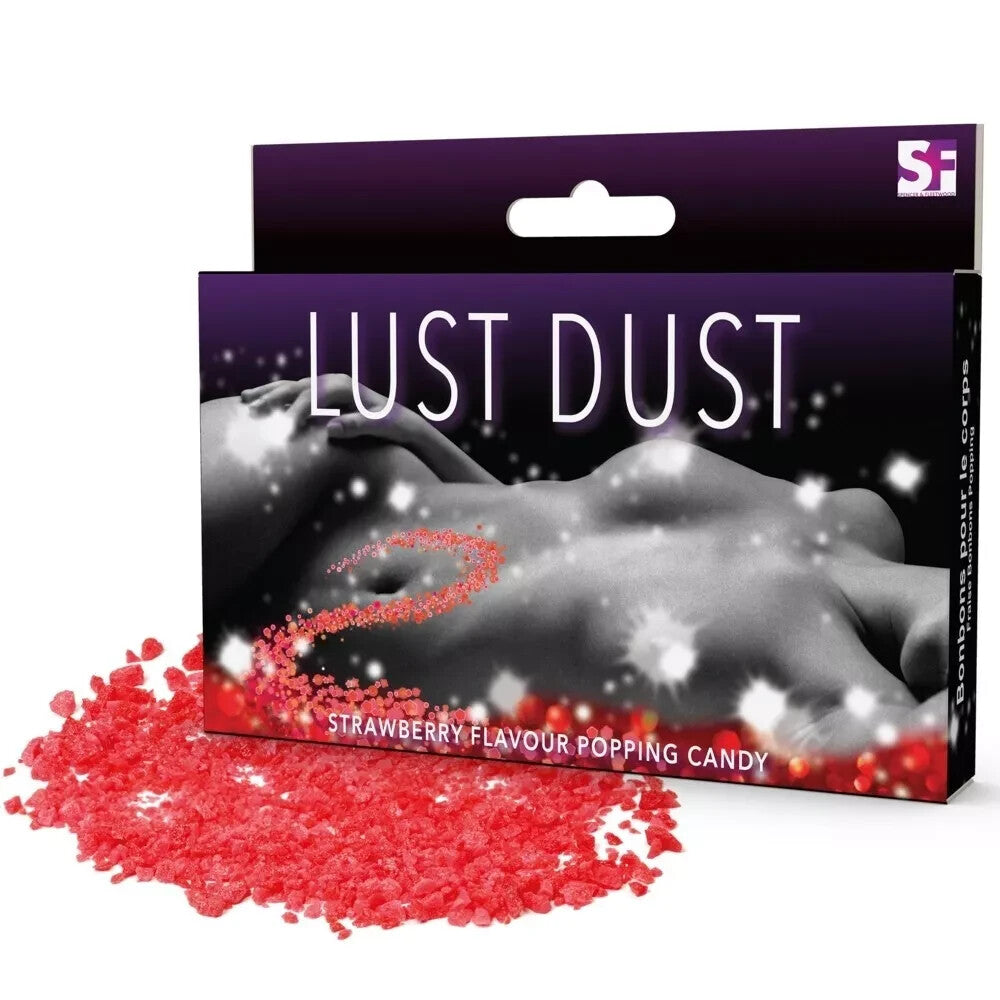 Lust Dust strawberry flavour popping candy body dust by Spencer & Fleetwood