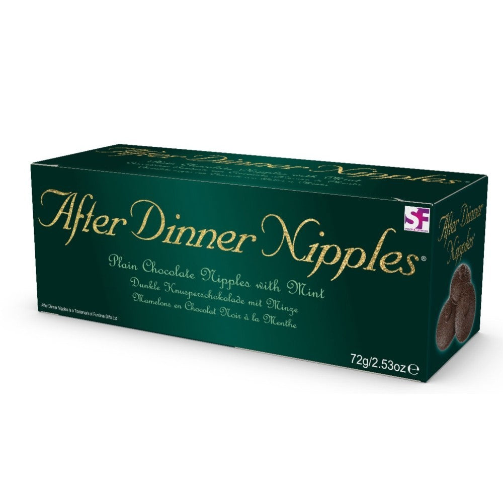 After Dinner Nipples mint fondant novelty chocolates, box of 8, by Spencer & Fleetwood