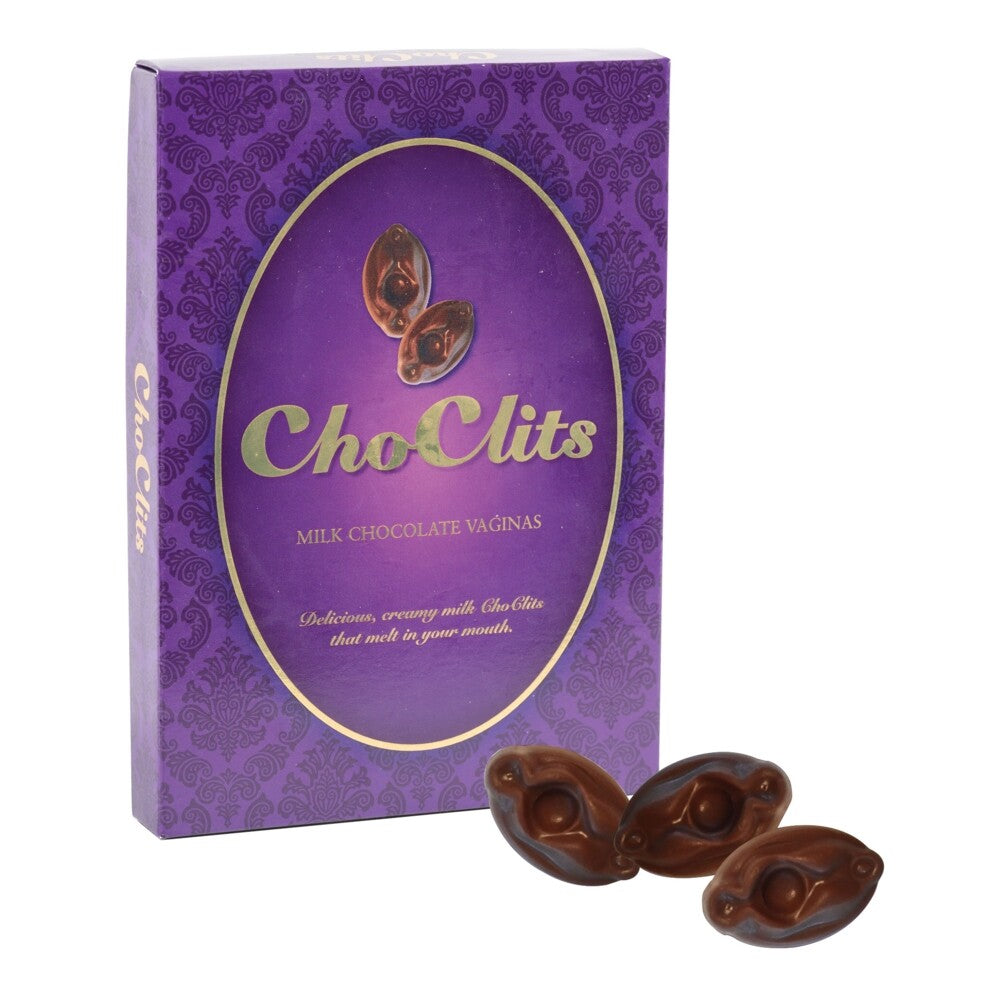 Choclits novelty milk chocolates in purple gift box by Spencer & Fleetwood